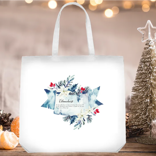 Merry Christmas - Tasche Winterblumen| Deine personalisierte Tasche