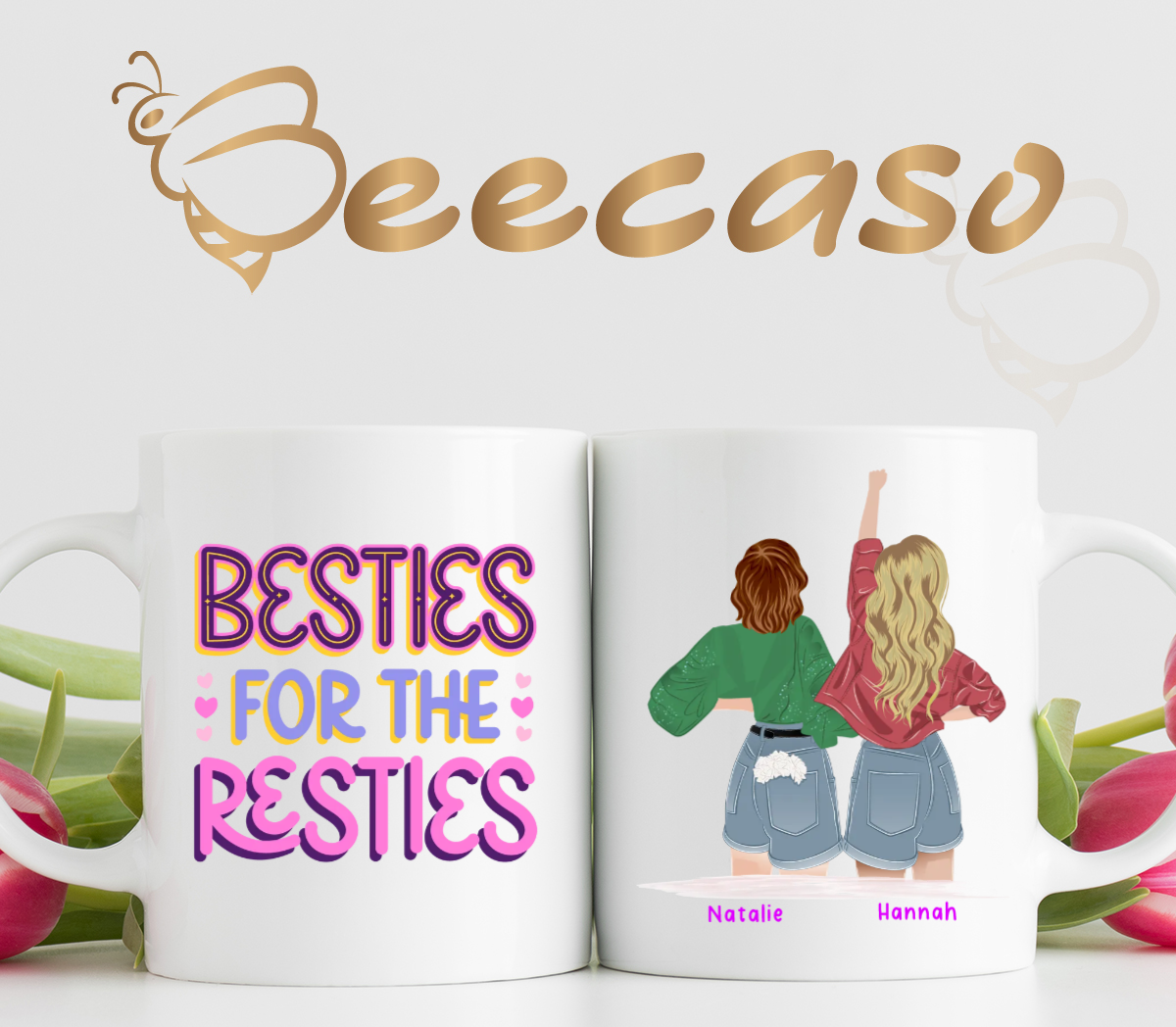 Besties stehend | Deine personalisierte Tasse