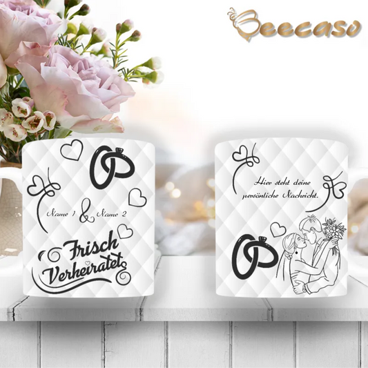 Hochzeit Tasse | mit Nachricht |  Deine personalisierte Tasse