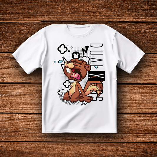 DualXess - T-Shirt - Design Eichhörnchen Traurig