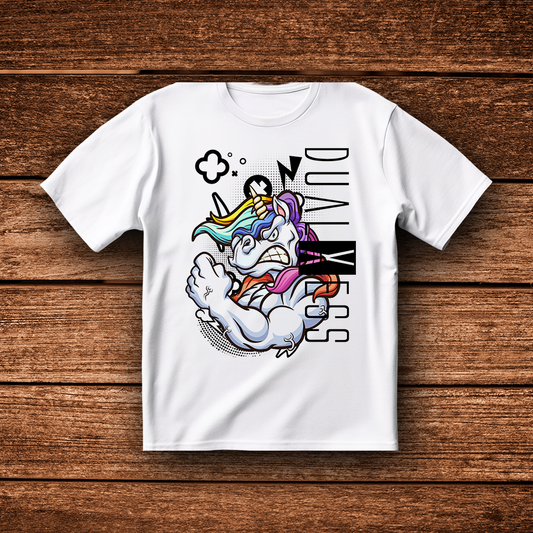 DualXess - T-Shirt - Design Muskel Einhorn