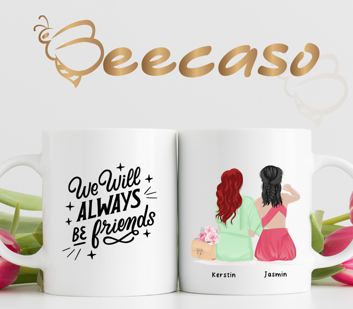 Besties We will always be friends | Deine personalisierte Tasse